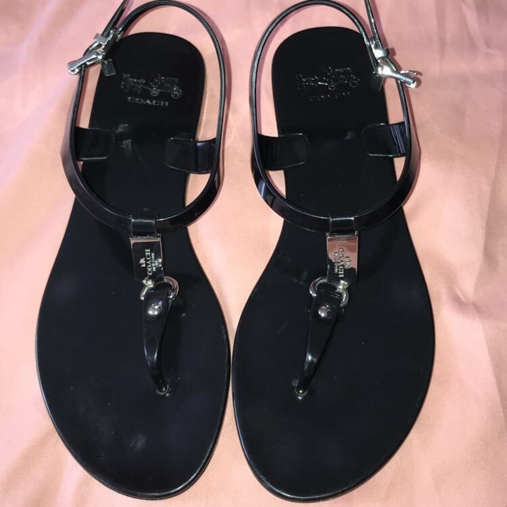 Coach shiny sandals